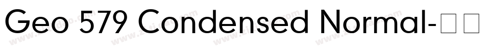 Geo 579 Condensed Normal字体转换